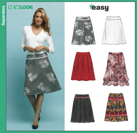 New Look 6410 Misses' Skirts