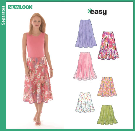 New Look 6461 Misses' Skirts in Two Lengths
