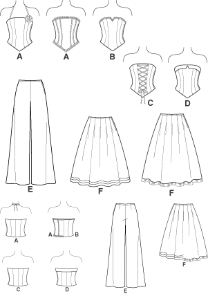 corset dress sewing pattern