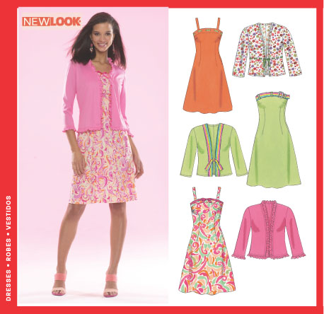 New Look 6484 Misses Dress and Knit Cardigan