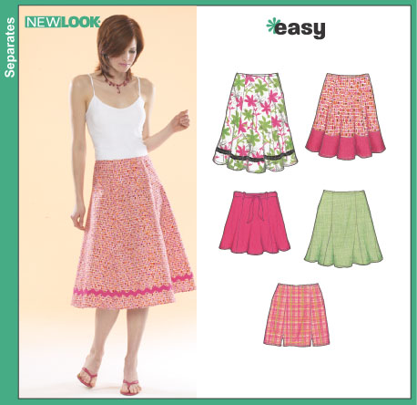 New Look 6496 Misses Skirt In Four Lengths