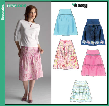 New Look 6512 Misses Skirts