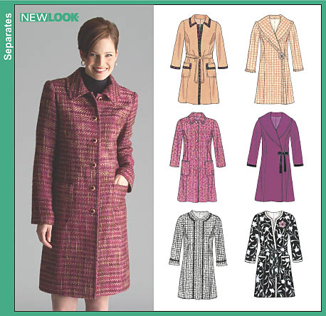 New Look 6518 Misses Lined Coats