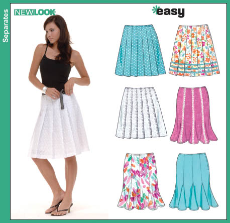 New Look 6566 Misses Pleated and Gored Skirts