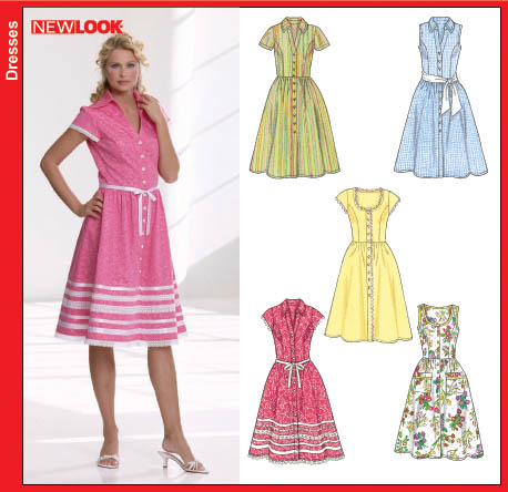 New Look New Look 6587 Misses Button-Front Dresses