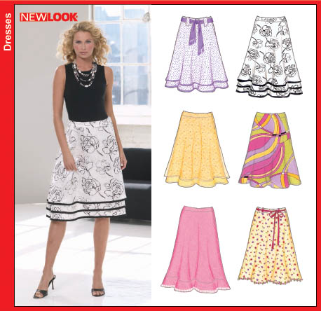 New Look New Look 6593 Misses Skirts