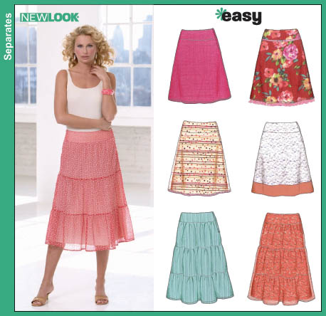 New Look New Look 6595 Misses Skirts