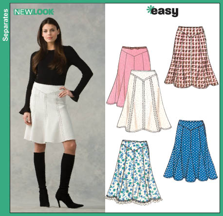 New Look 6649 Misses Skirts