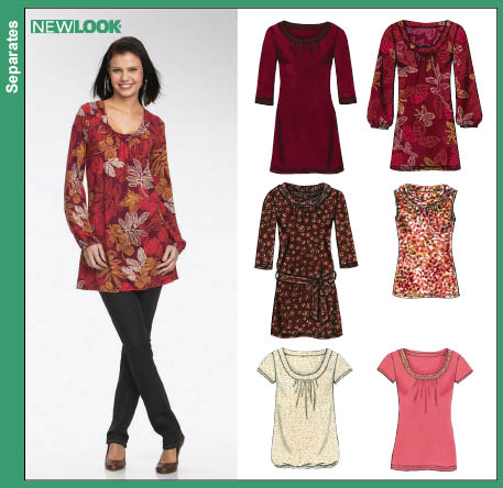 Uncut New Look Sewing Pattern 6505 Knit Top, Tunic, Leggings Sewing Pattern  Size 8-10-12-14-16 FF -  UK