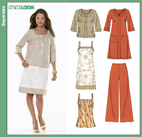 New Look 6141 Skirts, Pants, Jacket Size: 8-18 Uncut Sewing Pattern