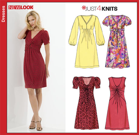 New Look 6802 Misses Knit Dresses