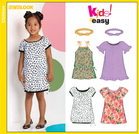 New Look 6882 Child Dresses, Bubble Dress and Headband