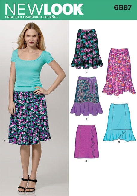 New Look 6897 Misses Skirts