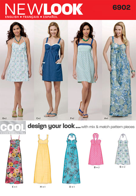 New Look 6902 Junior Design Your Look Dresses