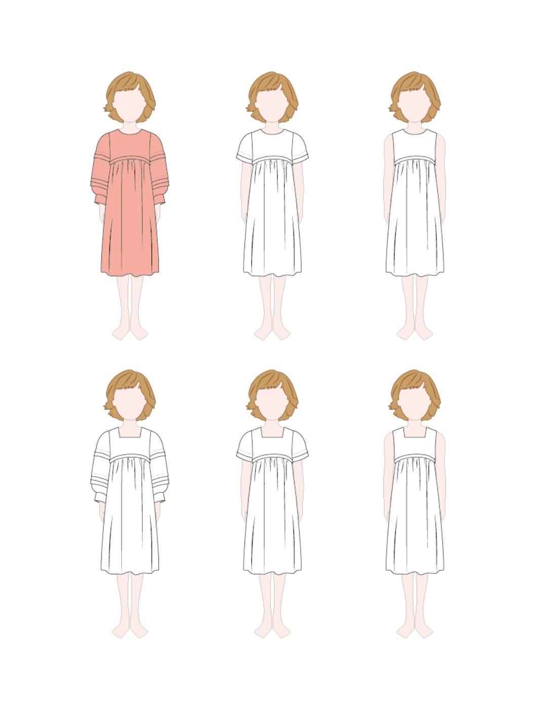 Notches Didi Kids Blouse & Dress Downloadable Pattern