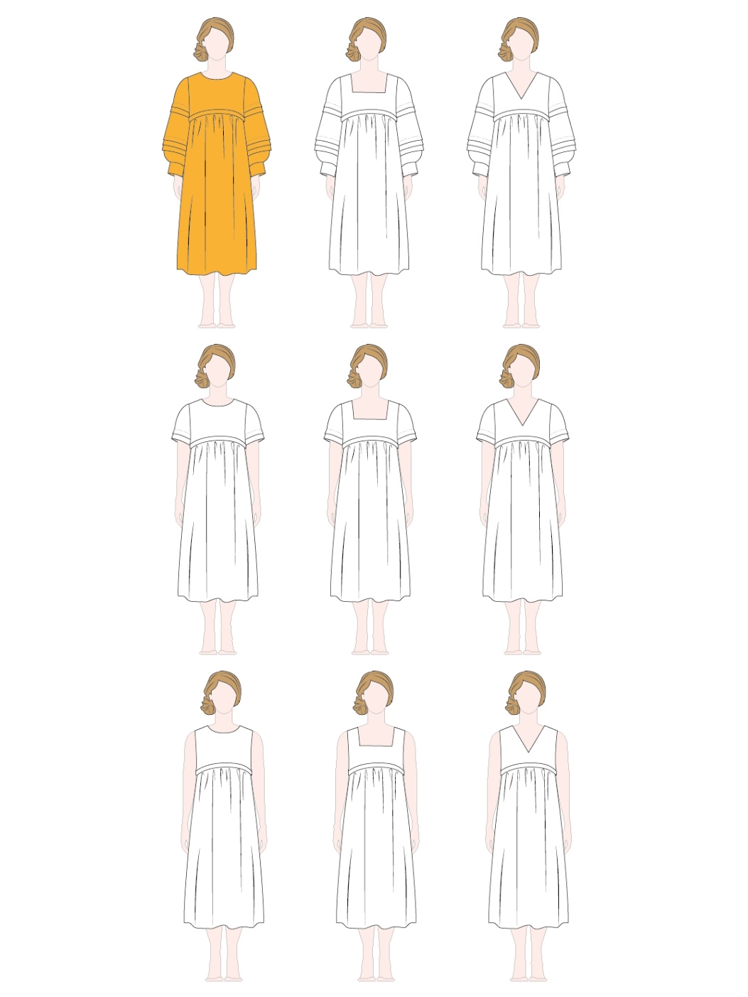 Notches Dila Blouse & Dress Downloadable Pattern