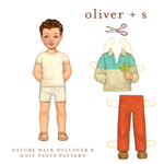 Oliver + S Nature Walk Pullover & Knit Pants Pattern ( Size 6m-4 )