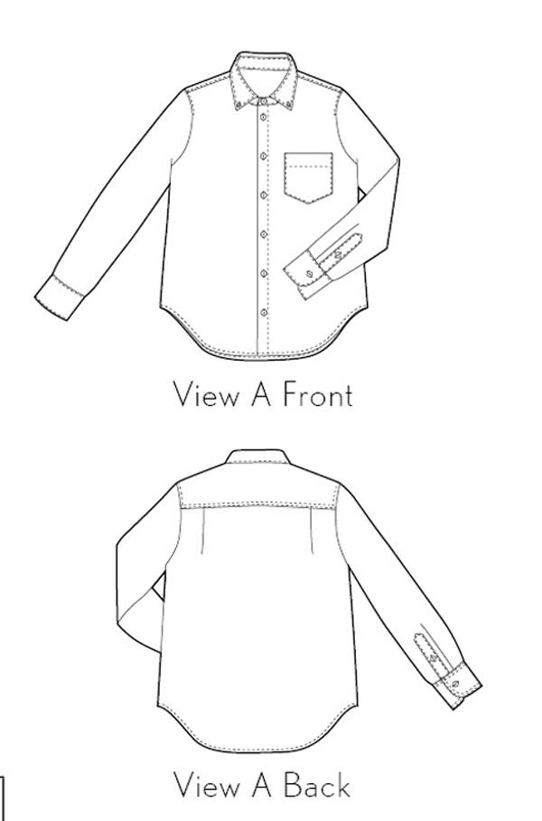 Oliver & S OS054BU2 Buttoned-Up Button-Down Shirt Downloadable Pattern