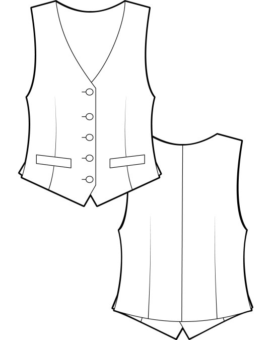 Pauline Alice Costera waistcoat Downloadable Pattern