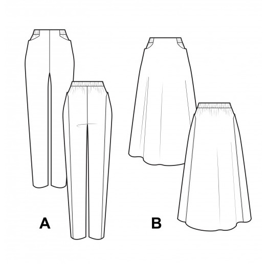 Pauline Alice Morella trousers & skirt Downloadable Pattern