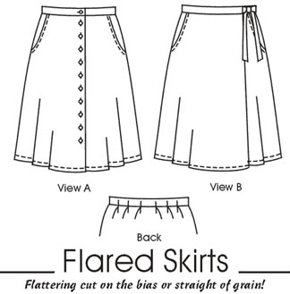 Petite Plus Patterns 502 Flared Skirts Downloadable Pattern