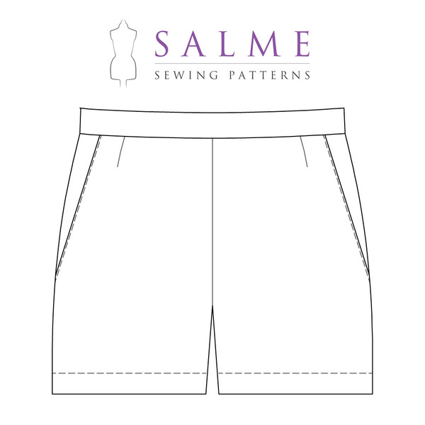 Salme Sewing Patterns 110 Shorts With Side Zipper