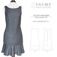 Salme Flounce Hem Dress Digital Pattern