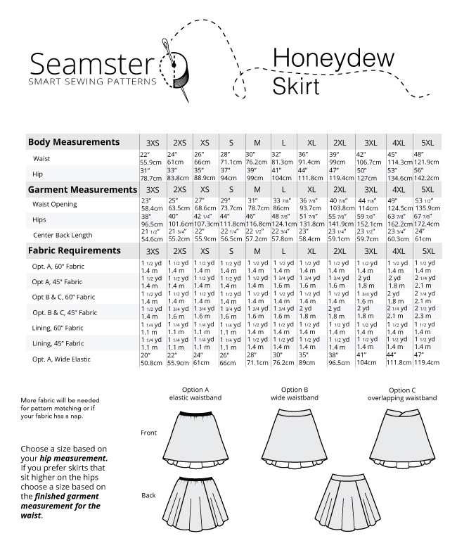 Seamster Patterns Seamster Patterns 2202 Honeydew skirt