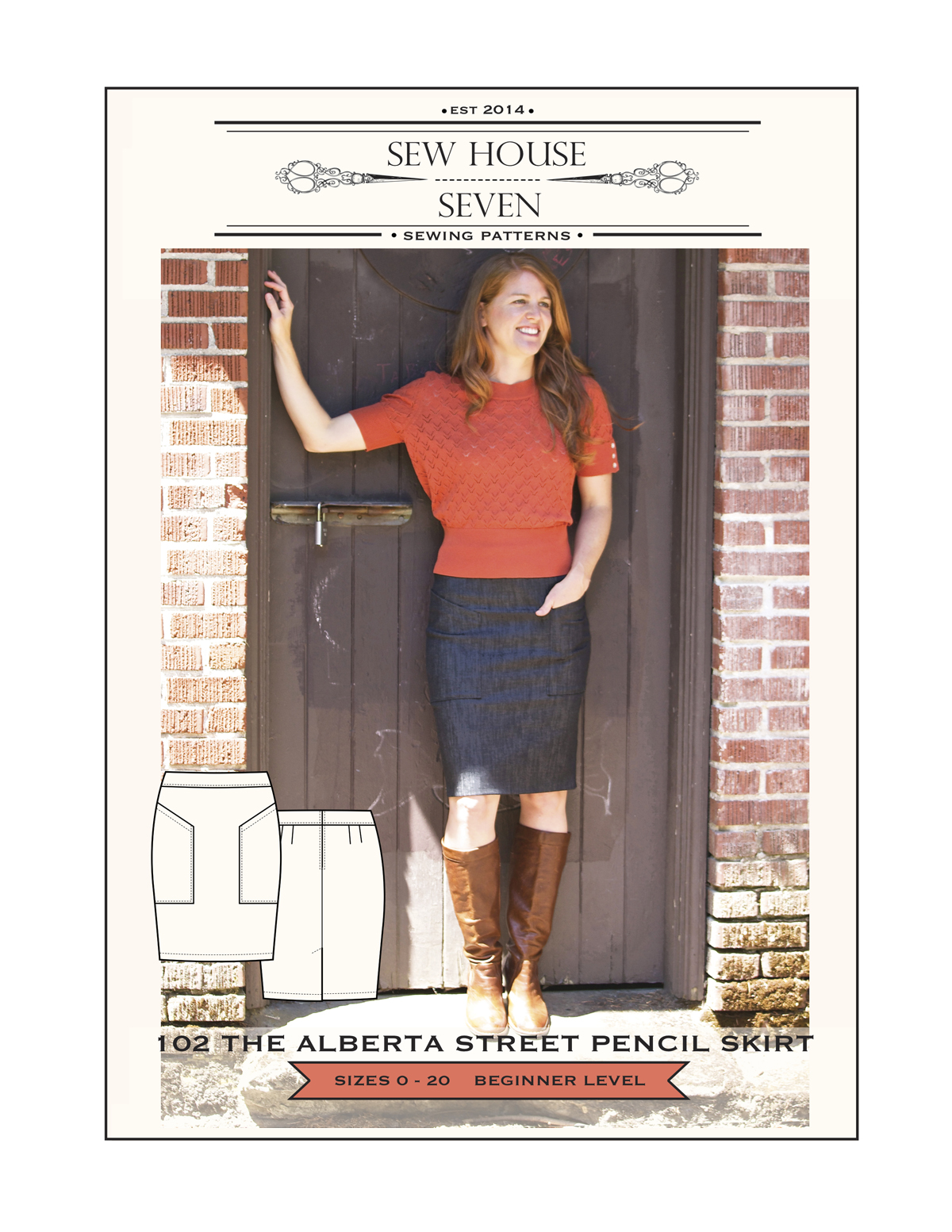 Sew House Seven 102 Alberta Street Pencil Skirt Downloadable Pattern