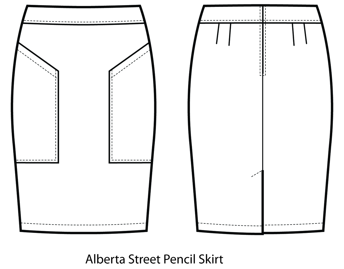 Sew House Seven 102 Alberta Street Pencil Skirt Downloadable Pattern