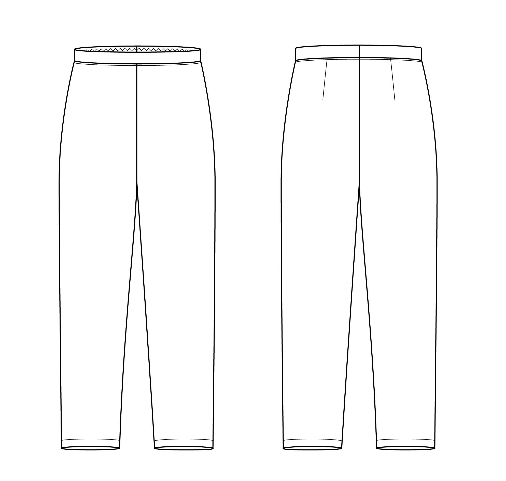 Sewing Workshop Pencil Pants Downloadable Pattern