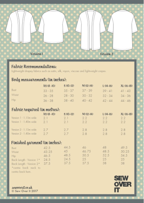 40s Kimono Jacket Pattern Download - Sew Daily