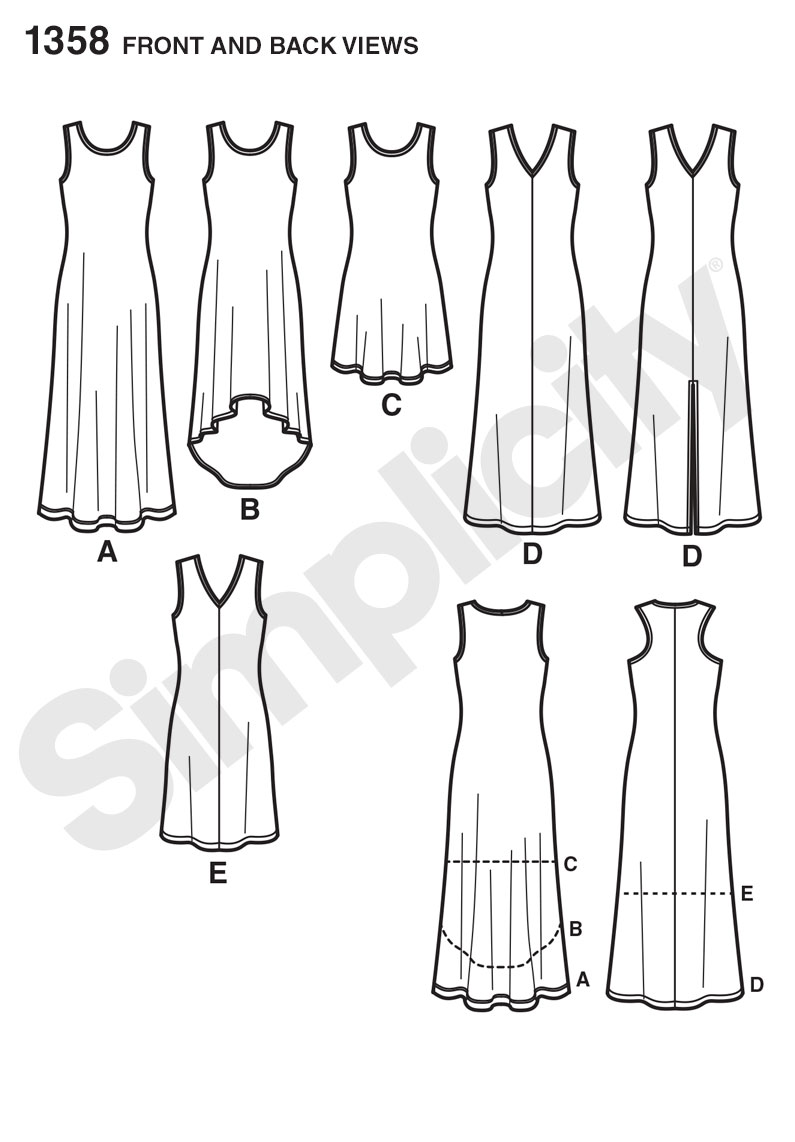 Simplicity Ladies Easy Sewing Pattern 1358 Summer Beach Dresses