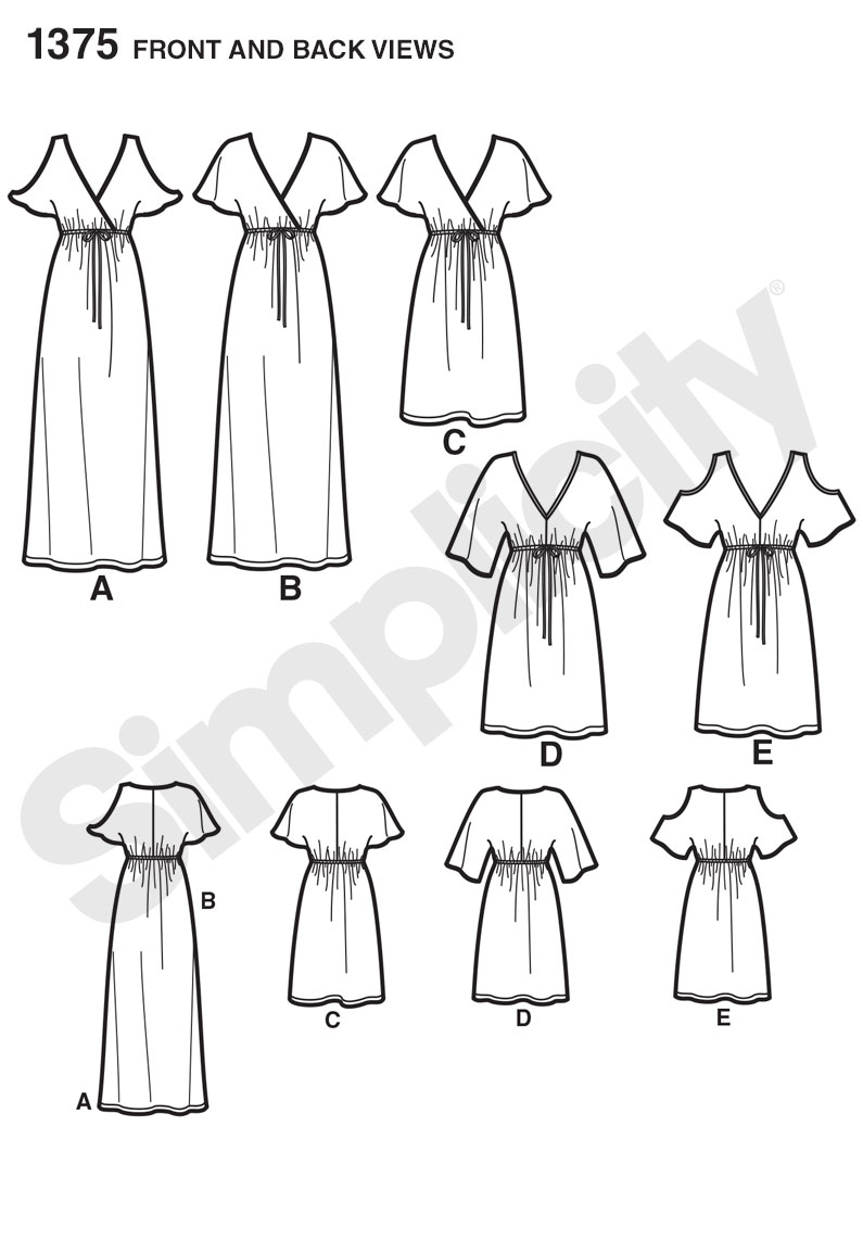 chiffon fabric dress patterns