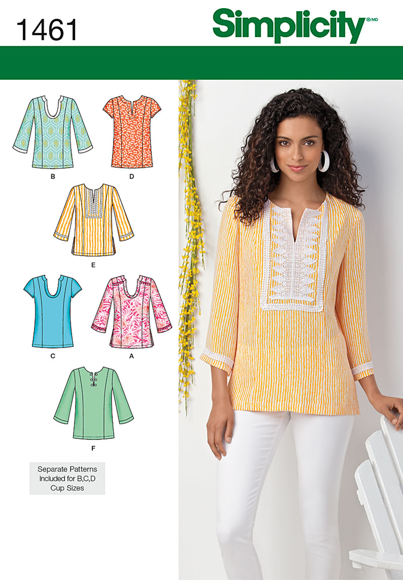 Simplicity Sewing Pattern 1461, Tunic Top Blouse, Women Plus Sizes 20W 22W  24w 26w 28w, Spring Summer Fashion Shirt, Boho Chic Casual, UNCUT -   Israel