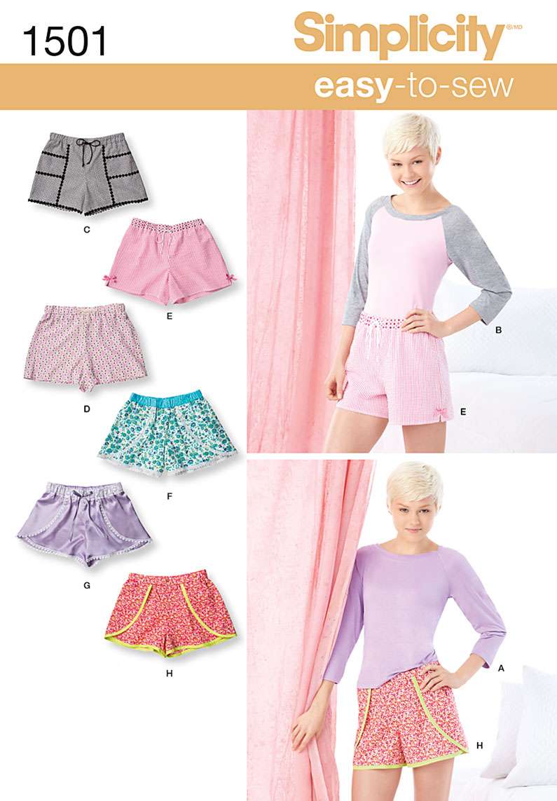 Easy, Cheeky Women's Sleep Shorts Sewing Pattern, Ladies