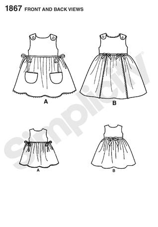 Simplicity 1867 Child's Dresses