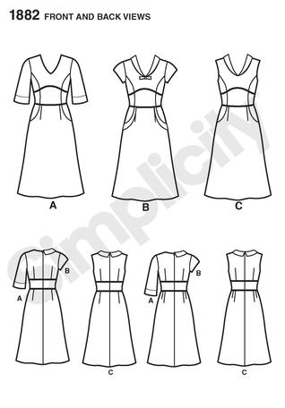 Simplicity 1882 Misses' & Miss Petite Dresses