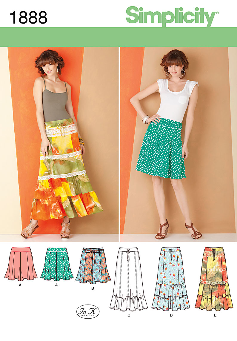 Simplicity 1888 Misses Skirts