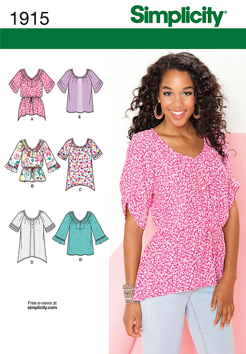 Simplicity 1915 Misses' Tunic or Top