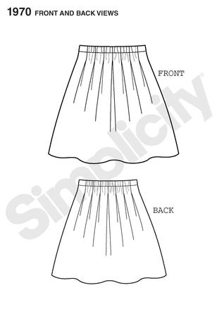 Simplicity 1970 Sew Simple Misses Pleated Pull on Skirt