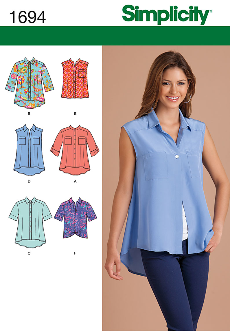 A Sewing Life: Simplicity 1694: A Collared Shirt with Volume