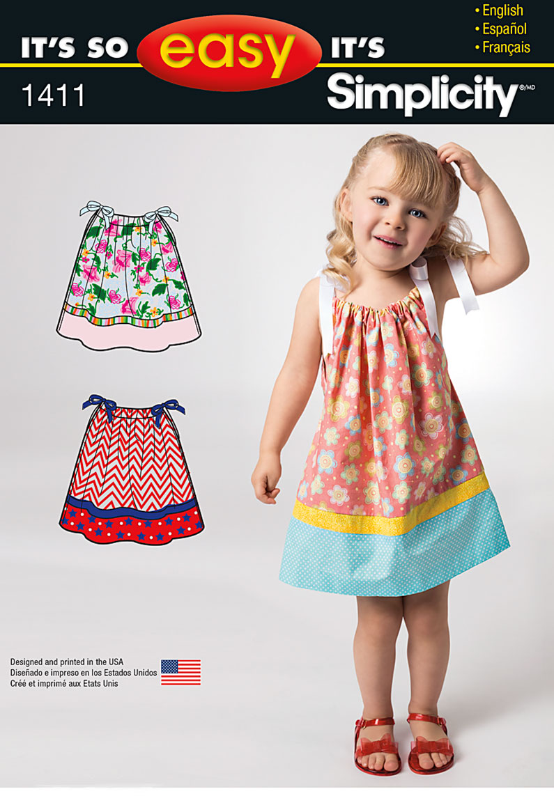 Simplicity 1411 It's So Easy Toddlers' Dress