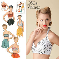Simplicity Misses' Vintage 1950's Bra Tops 1426 pattern review by JustJanes