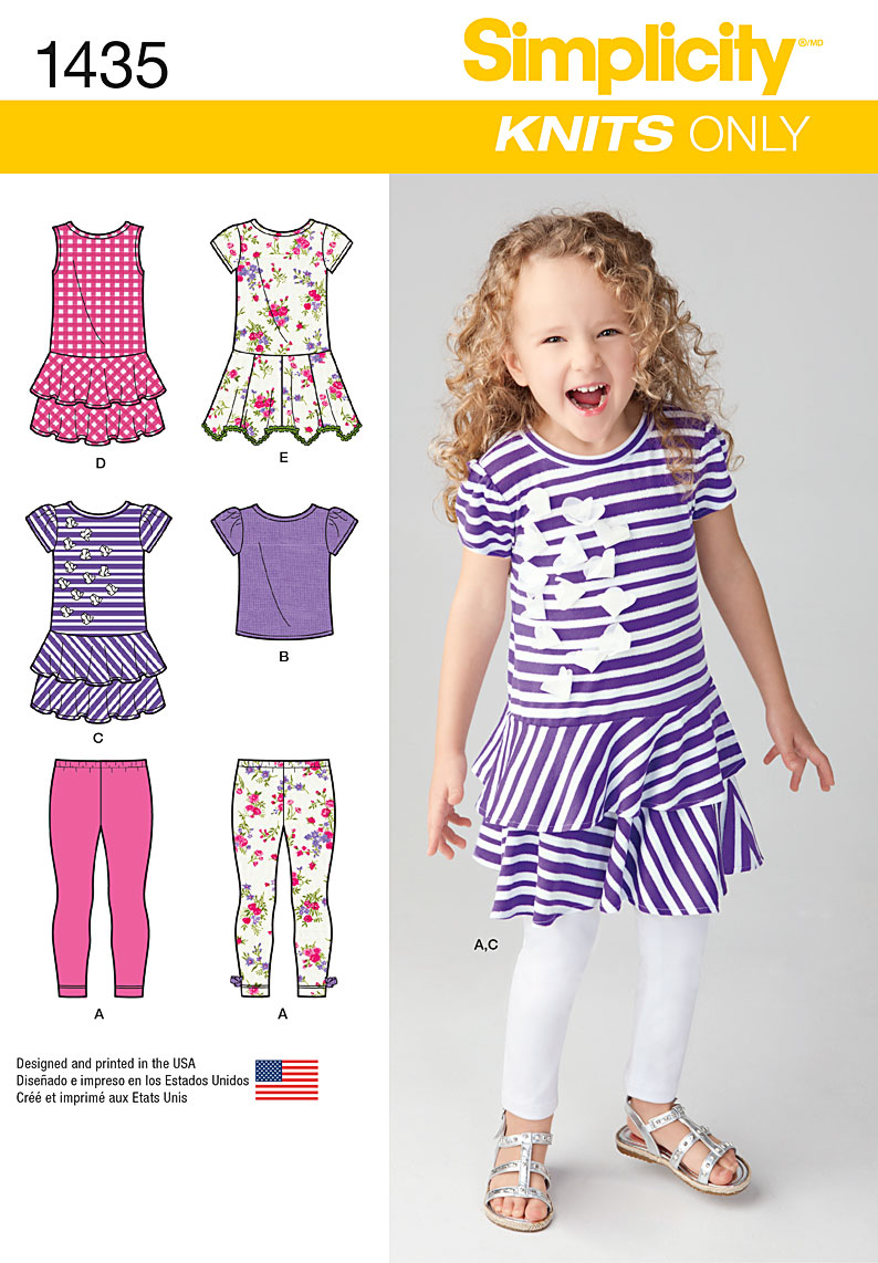 Simplicity 2269 Girls Dress Top Cropped Pants Hat Childrens Sewing Pattern  Kids Sizes 3-4-5-6-7-8