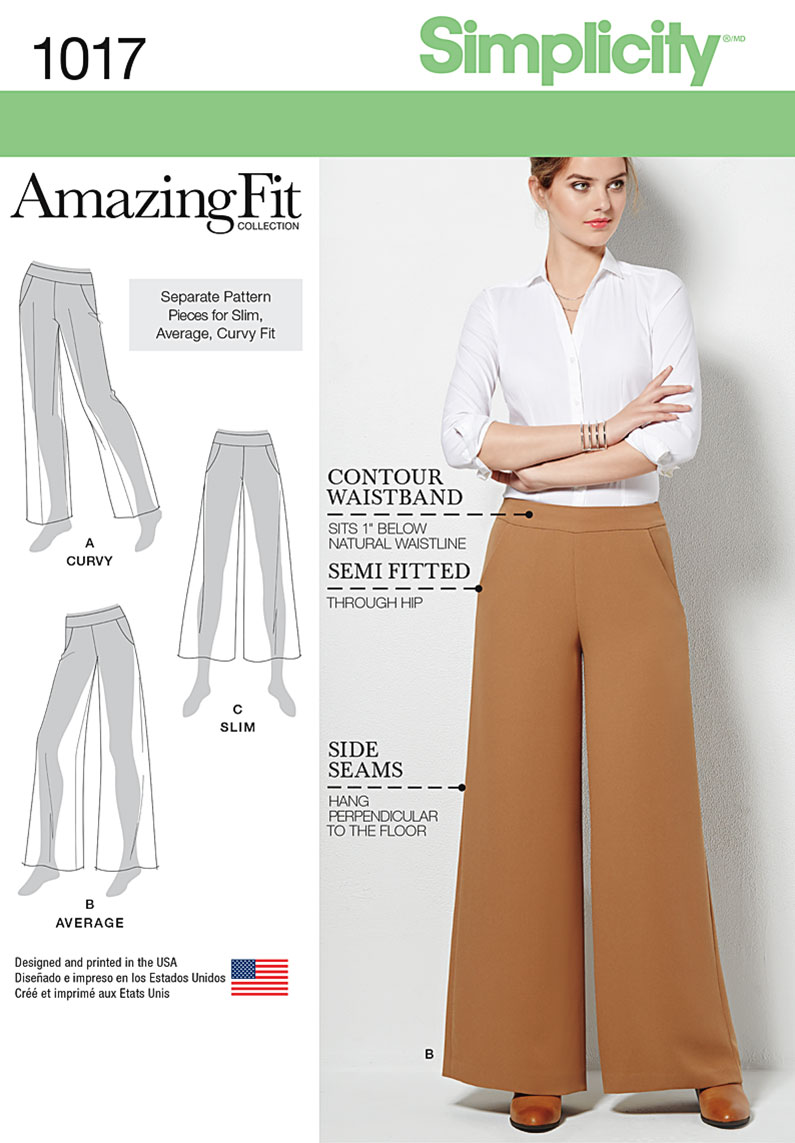 Simplicity 1017 Misses Amazing Fit Pants