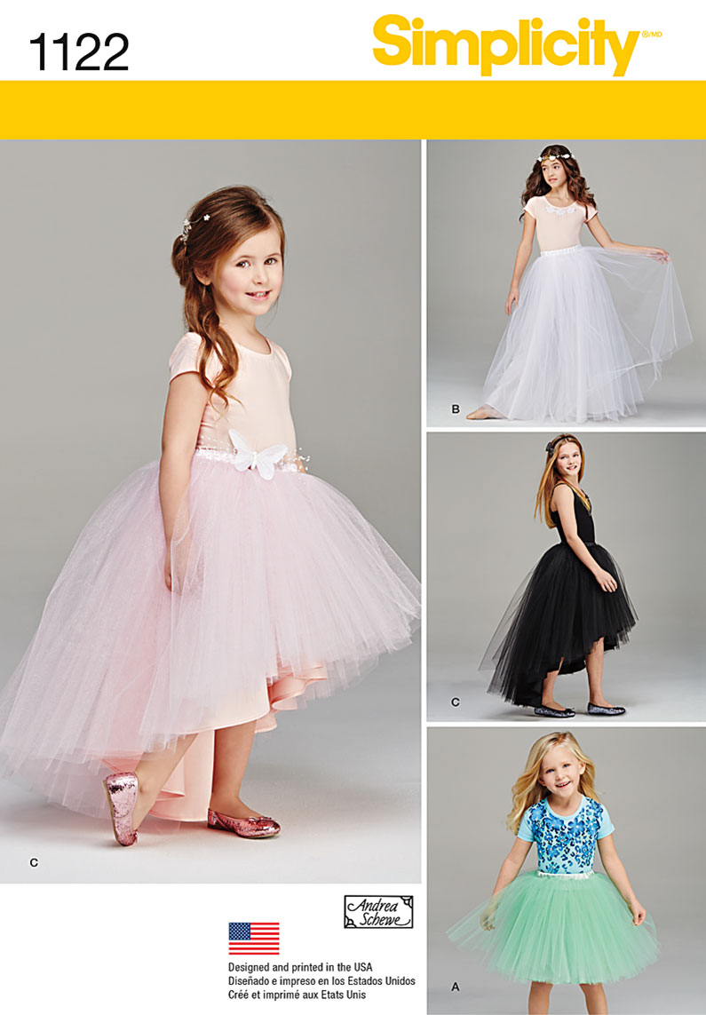 Simplicity 1122 Child s And Girls Tulle Skirts