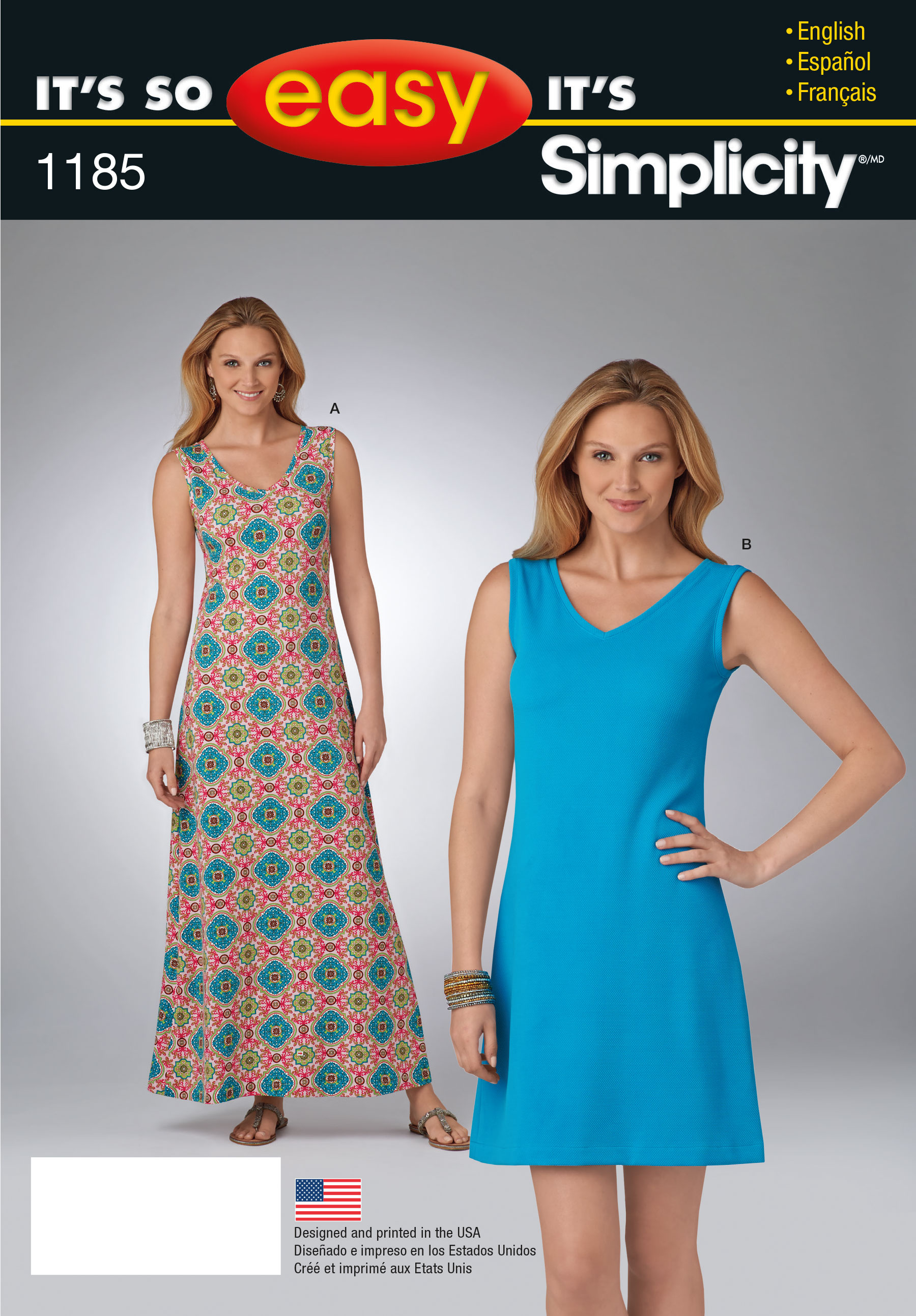 Simplicity 1185 It s So Easy Dress In Two Lengths