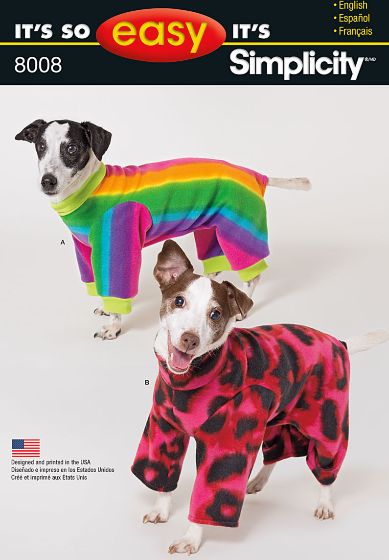 Simplicity 8008 It s So Easy Dog Coats