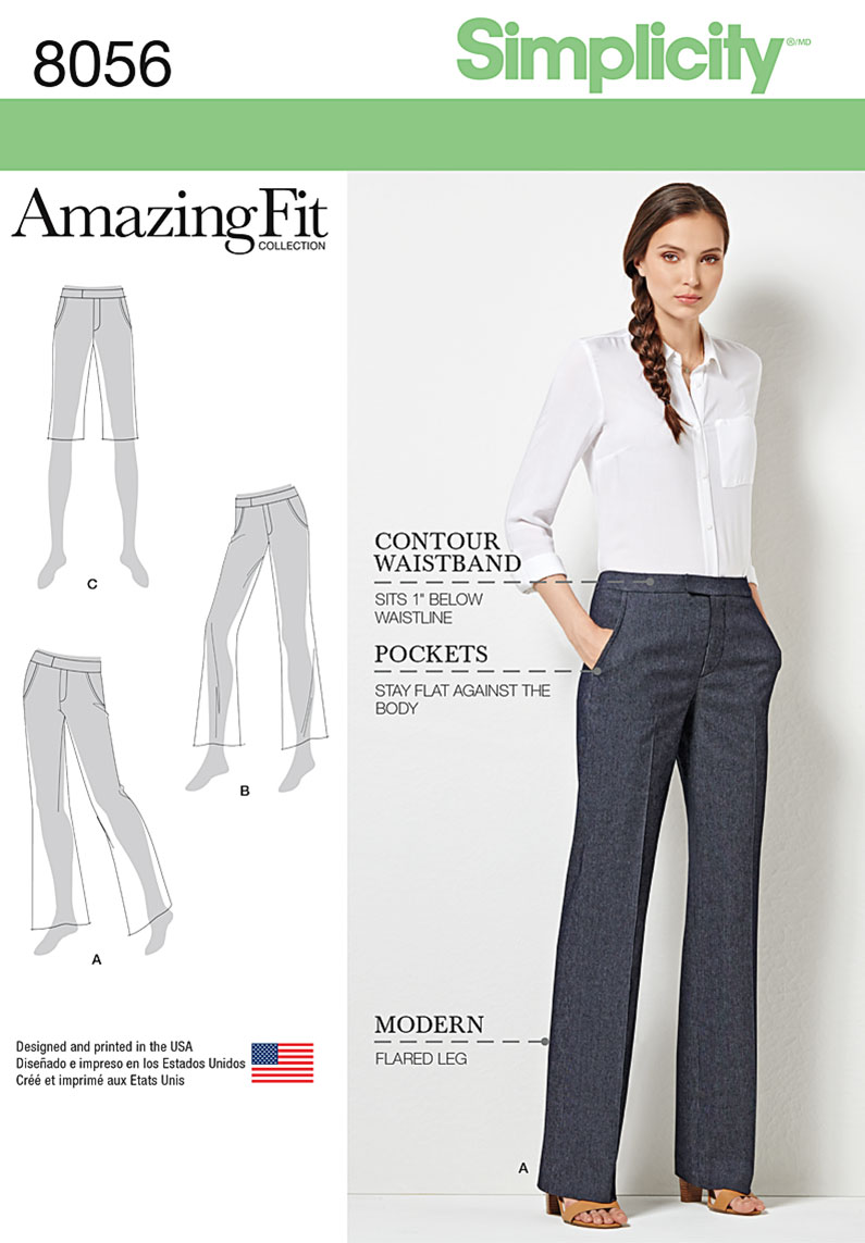 Wide Leg Fly Front Flared Pant